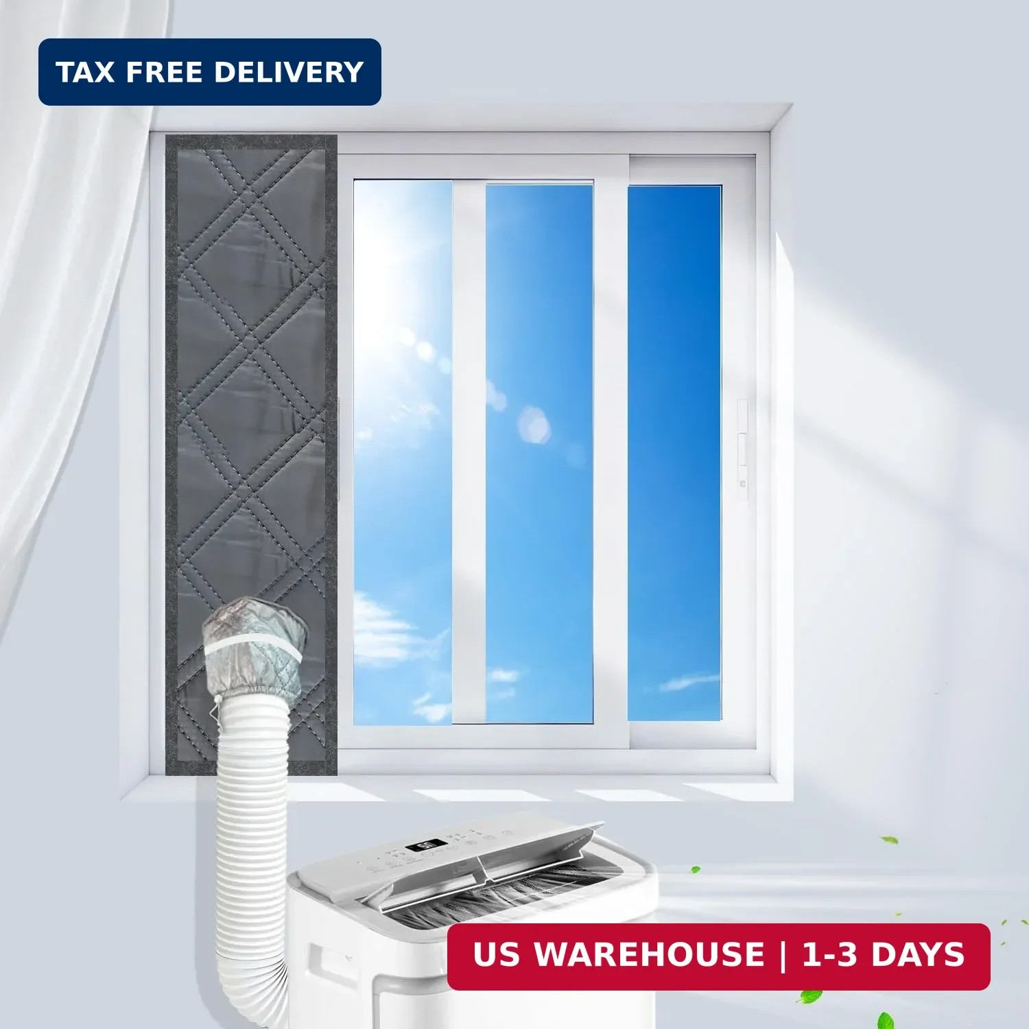 70″ ac Window Seal kit-3-Layer Thickened Aluminum Foil Cotton&Oxford Fabric,100%