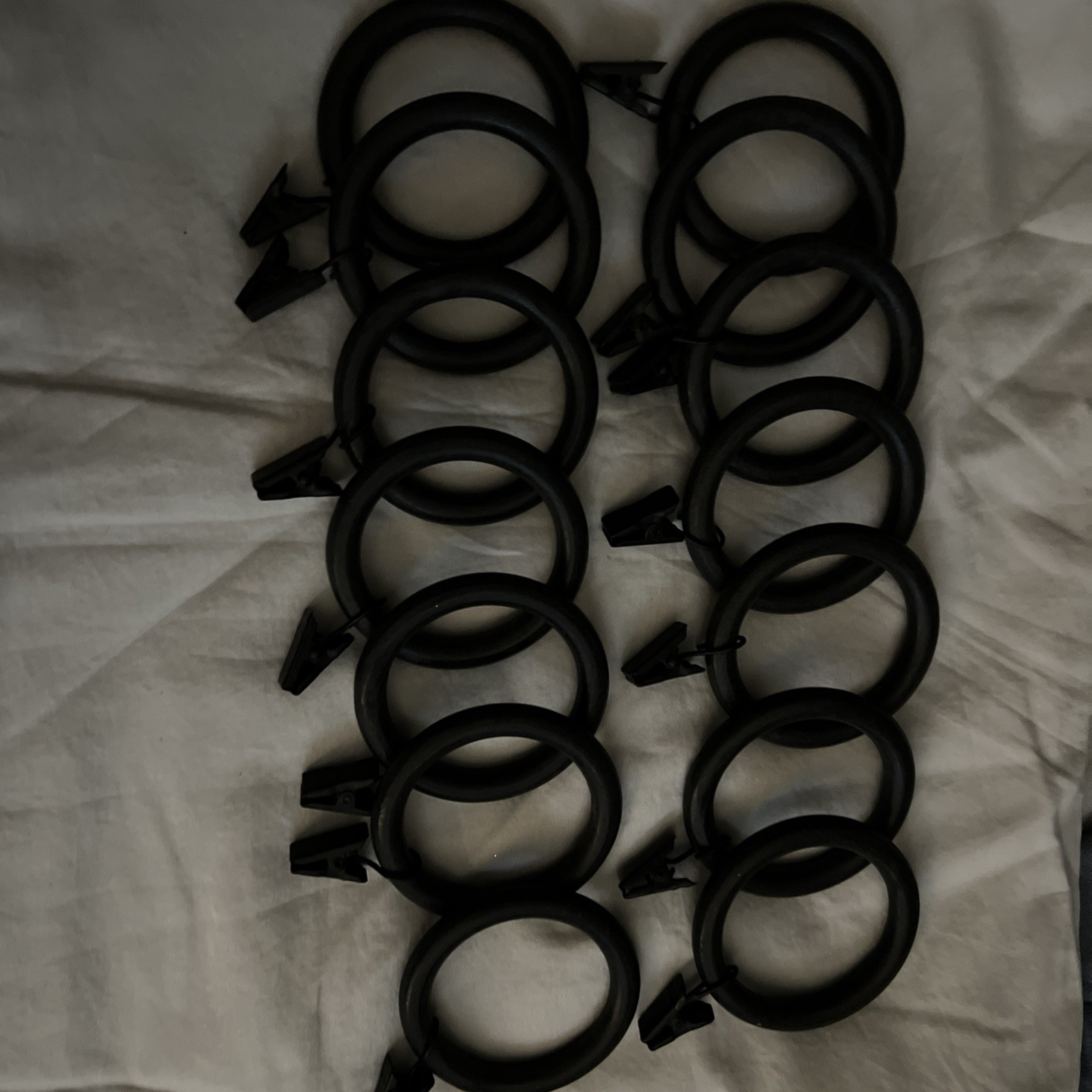 Pottery Barn Classic Steel Curtain Rings-Set of 14-Dark Iron-3