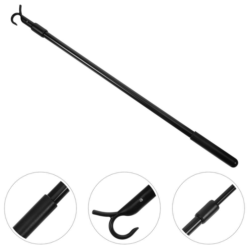 Adjustable Black Aluminum Blind Tilt Wand Rod for Vertical Window Curtains