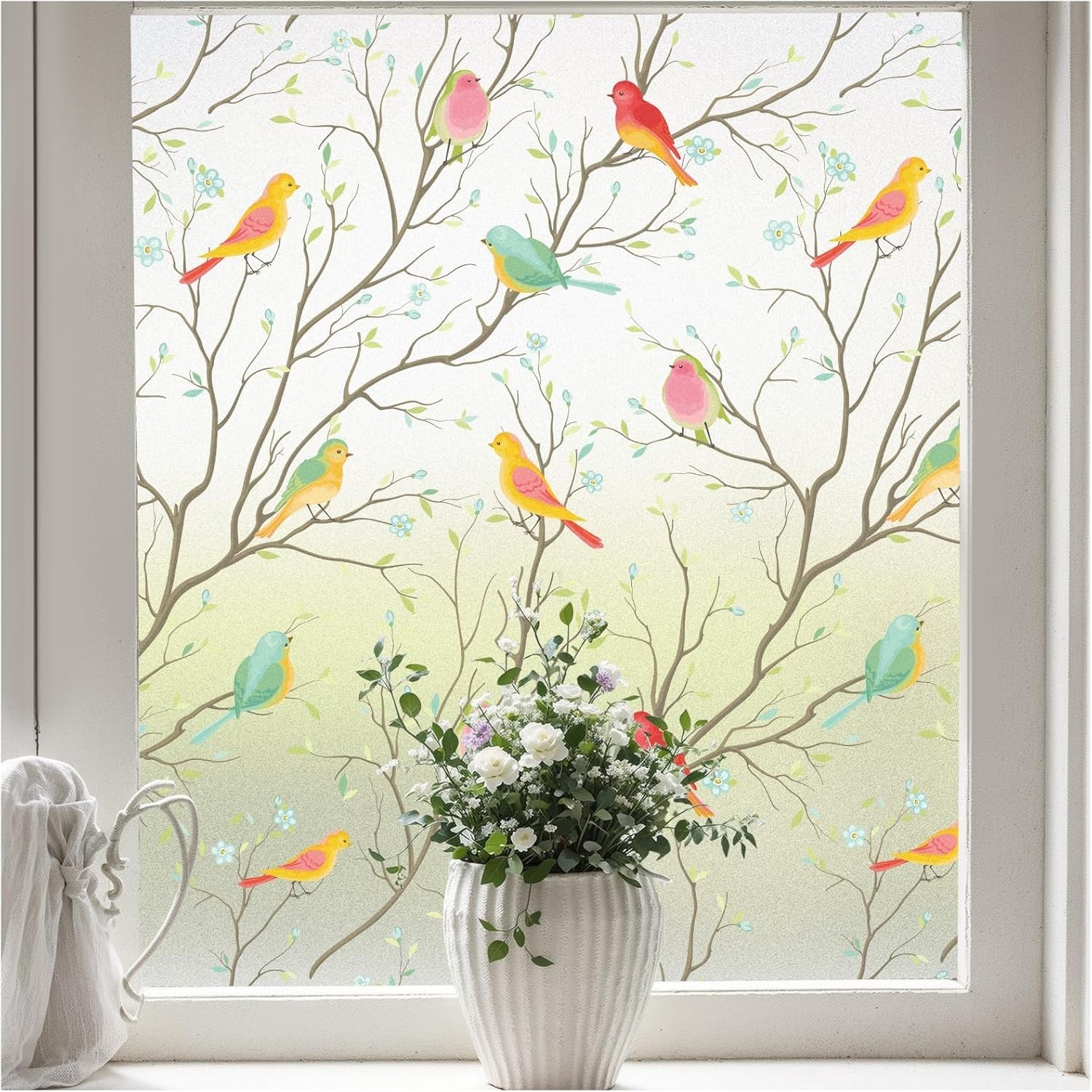 Reusable Frosted Window Film with UV Protection – 93% Privacy, 29.5 x 118 Inch