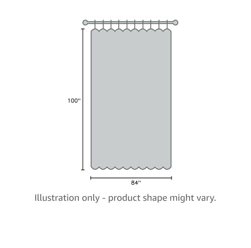 Rose Home Fashion Blackout Patio Door Curtain Thermal Insulated 100W x 84L T…