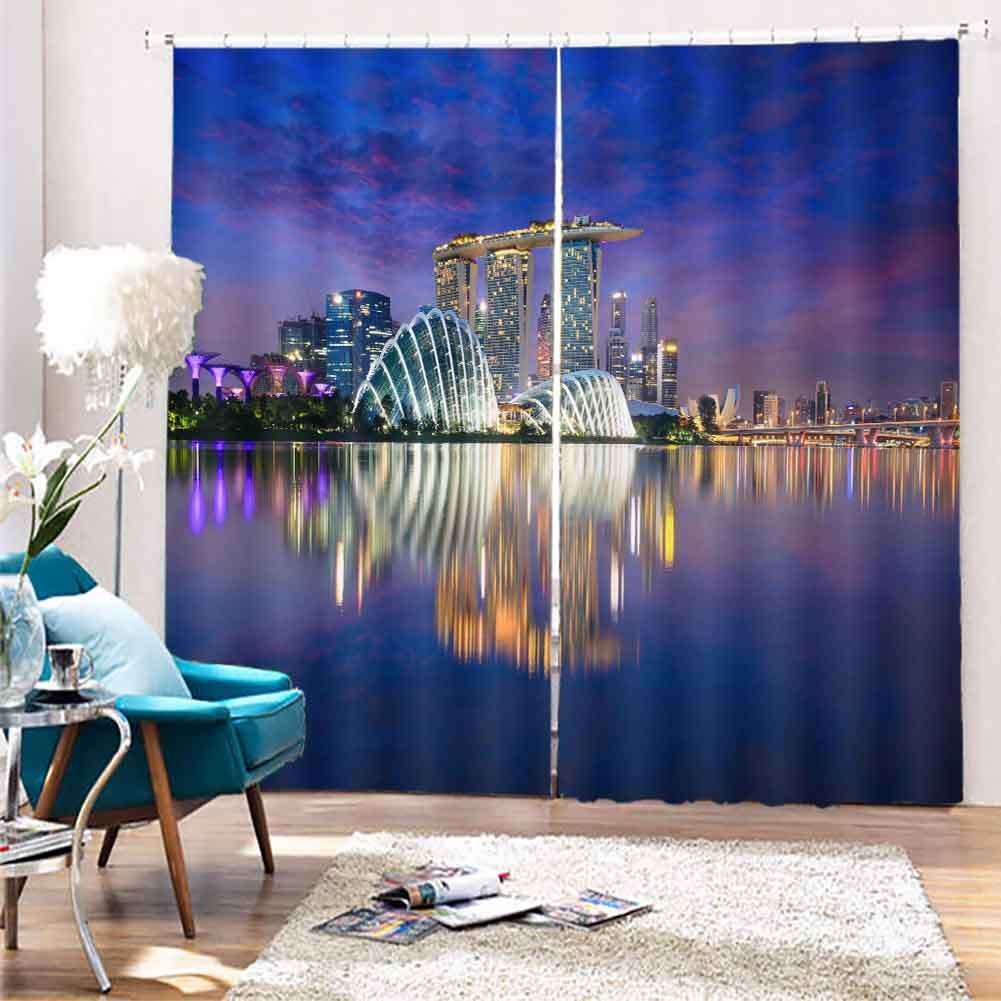 Sessions Business Trips 3D Blockout Photo Print Curtain Fabric Curtains Window
