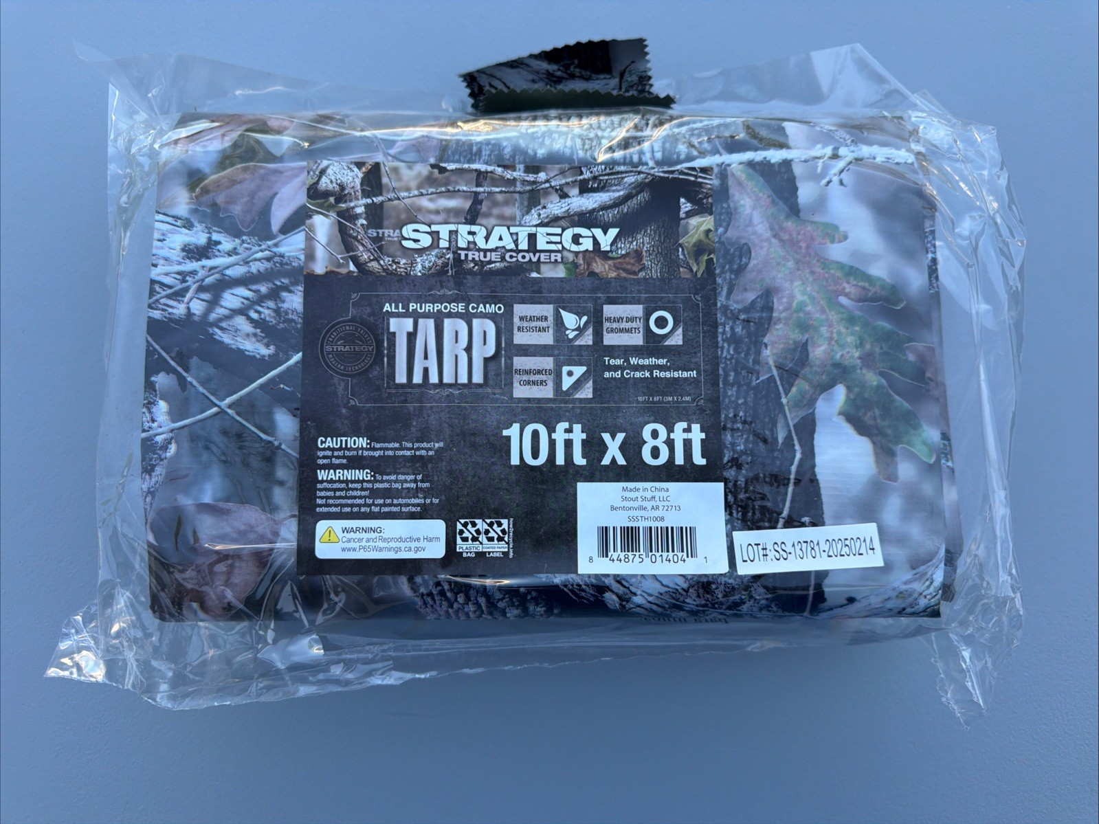 8 Ft. X 10 Ft. Camo Tarp Mossy Oak Break-Up Country Camo-FREE SHIPPING