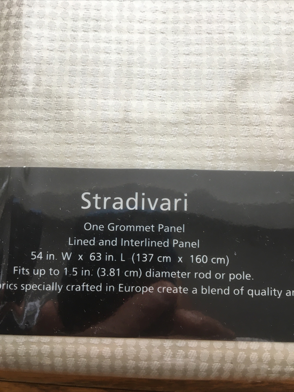 Valeron Stradivari 63″ Grommet Lined & Interlined Curtain Panel in Eggshell