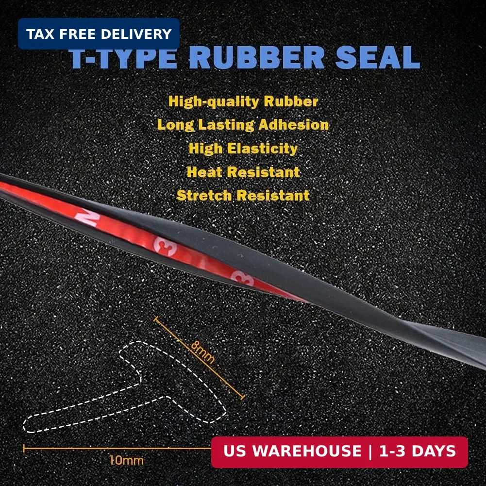 5M/16.5Ft Universal Self Adhesive Auto Rubber Weather Draft Seal Strip, Car Wind