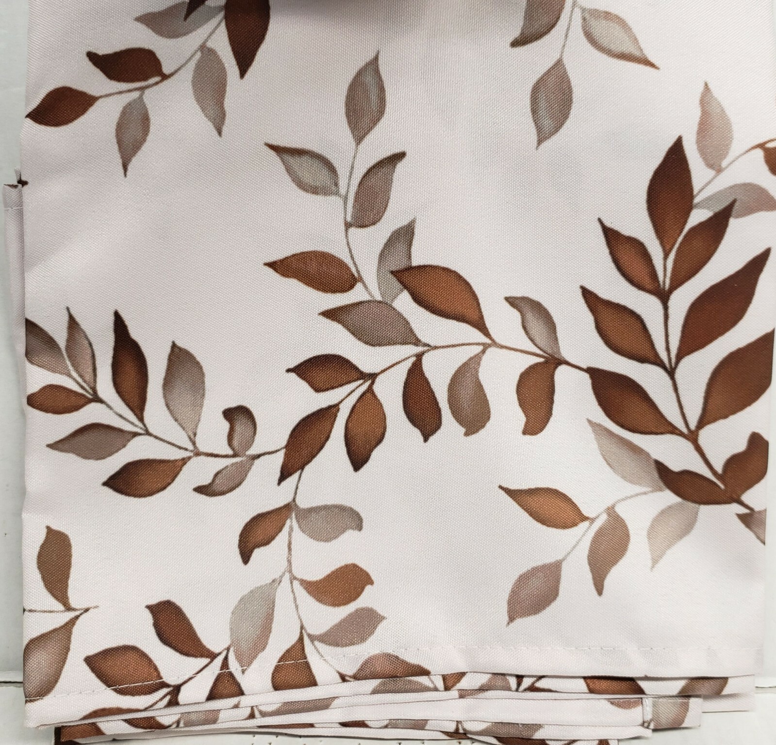 Set of 2 Printed Kitchen Tiers (29″ x 36″) (no Swag Valance) BROWN LEAVES, CE