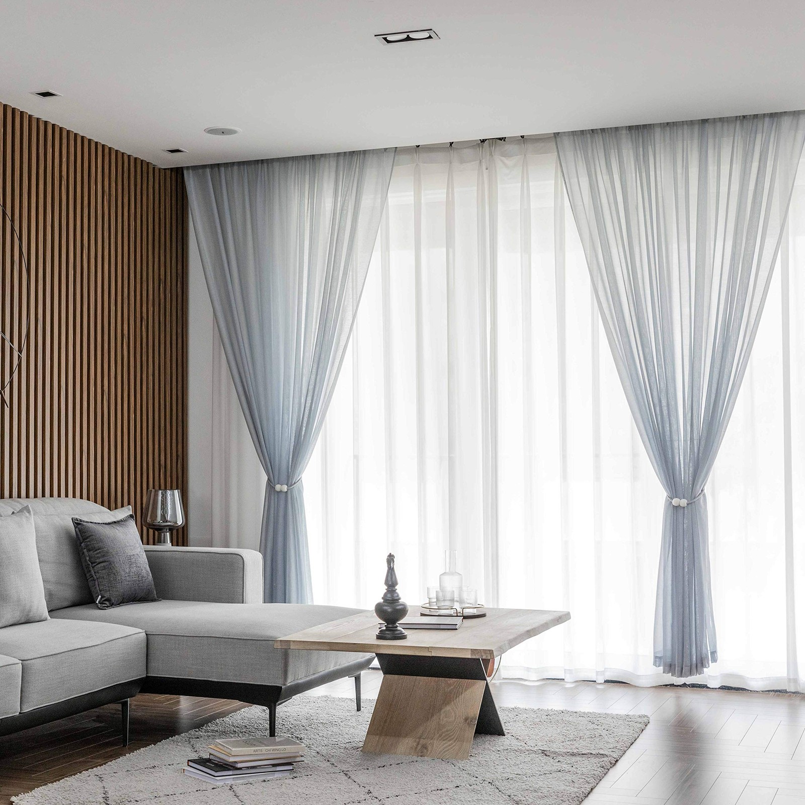 Home Brilliant Light Gray Curtains Window 54″W x 84″L (Pack of 2), Grey