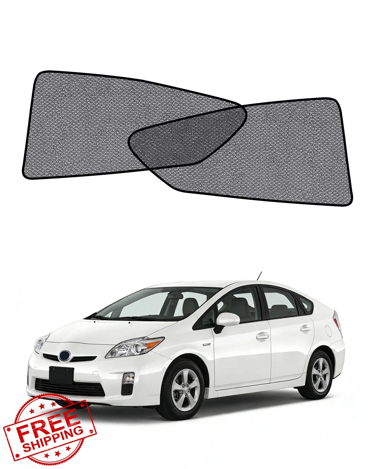 EVOOOR Car Window Shade 2PC Prius Hatchback 2010-2015 Magnetic Mesh