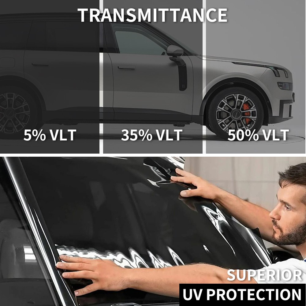 Static Cling Window Tint Film 50% VLT 20″ x 10ft/16ft Feet Car Home Office Glass