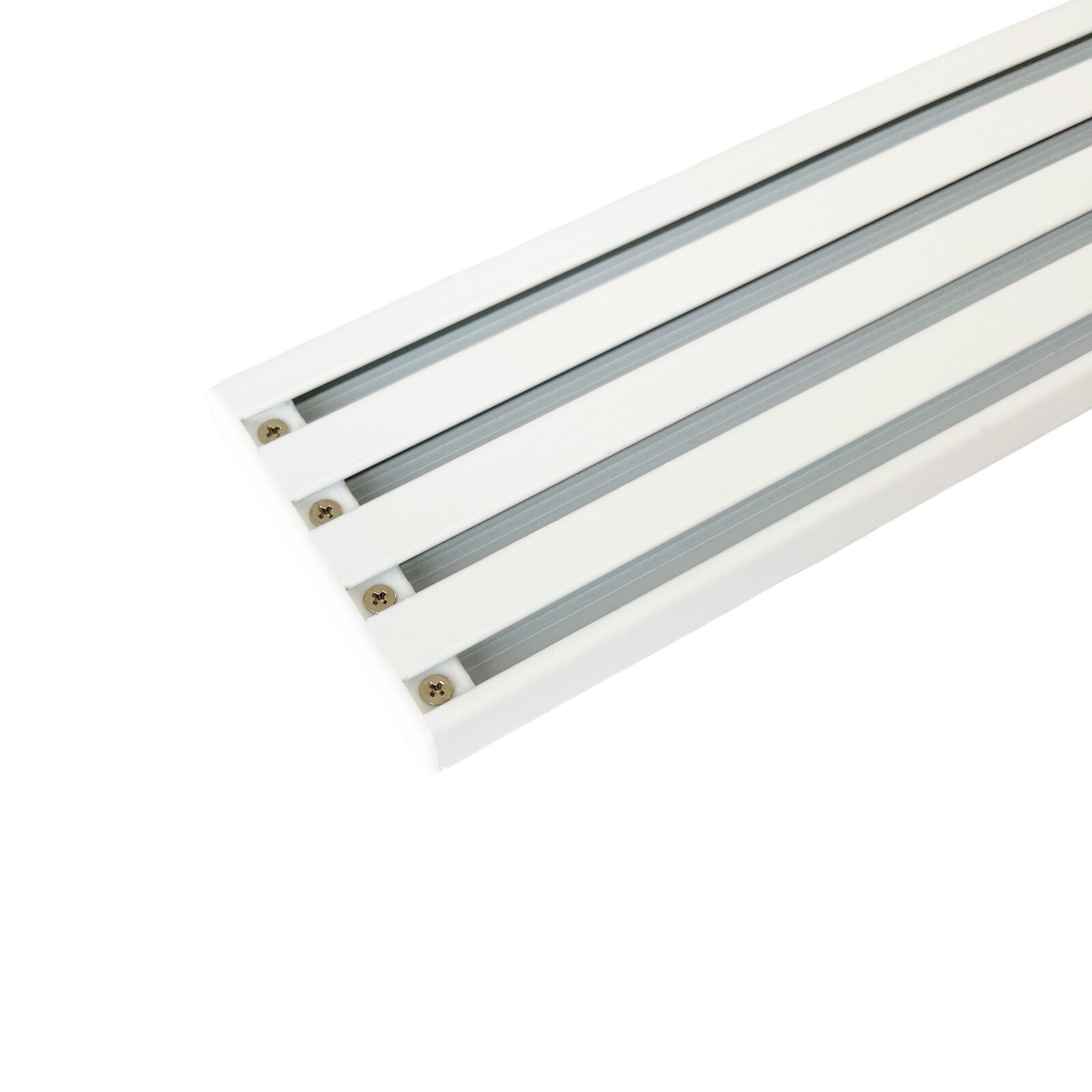4-track Rail for Vertical Blinds or Curtains, inside, outside mount, Custom Size