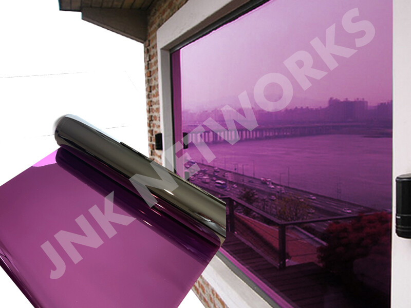 One Way Mirror Reflective Color UV Window Tint Film Home and Office (Blue)