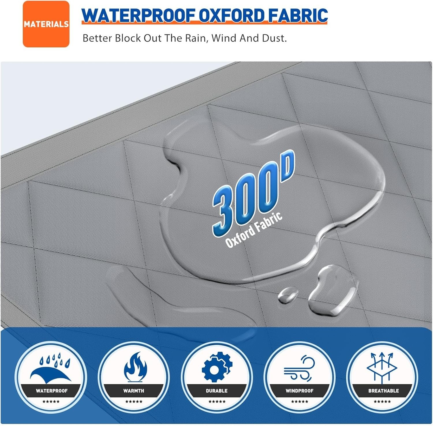 Magnetic Thermal Insulated Door Curtain Fits Door Size 36″ x 80″ Oxford Cloth