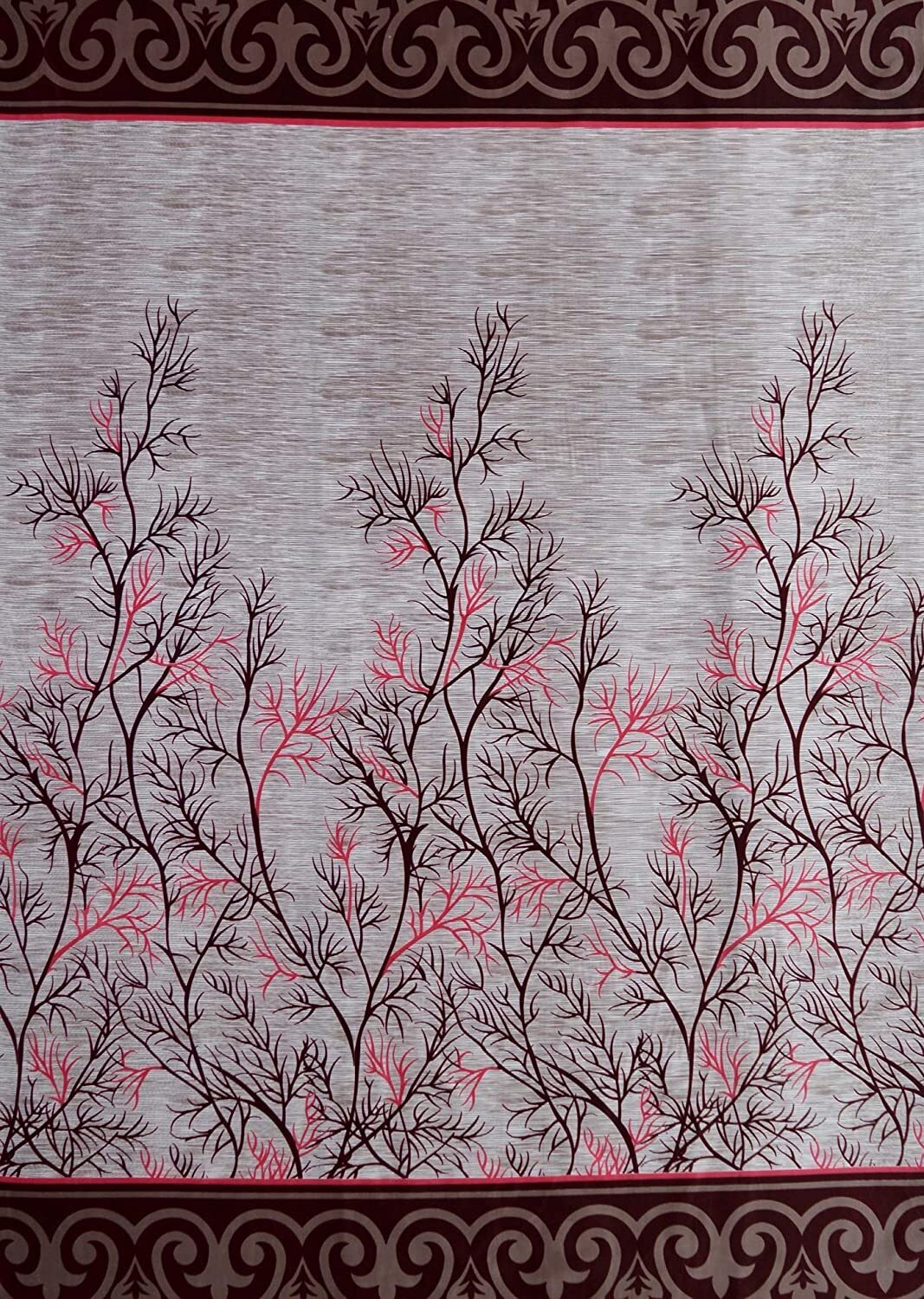 2 Piece Garden Panel Eyelet Polyester Door Curtains 7 Feet Maroon