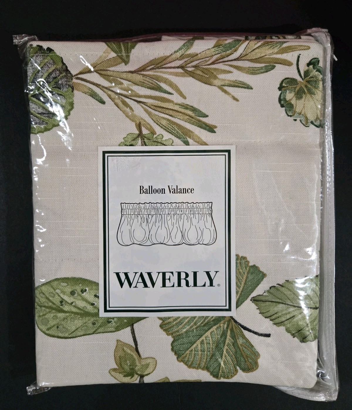 Waverly Home Fashions Balloon Valance Just Leaves Leaf 79″x14″ New