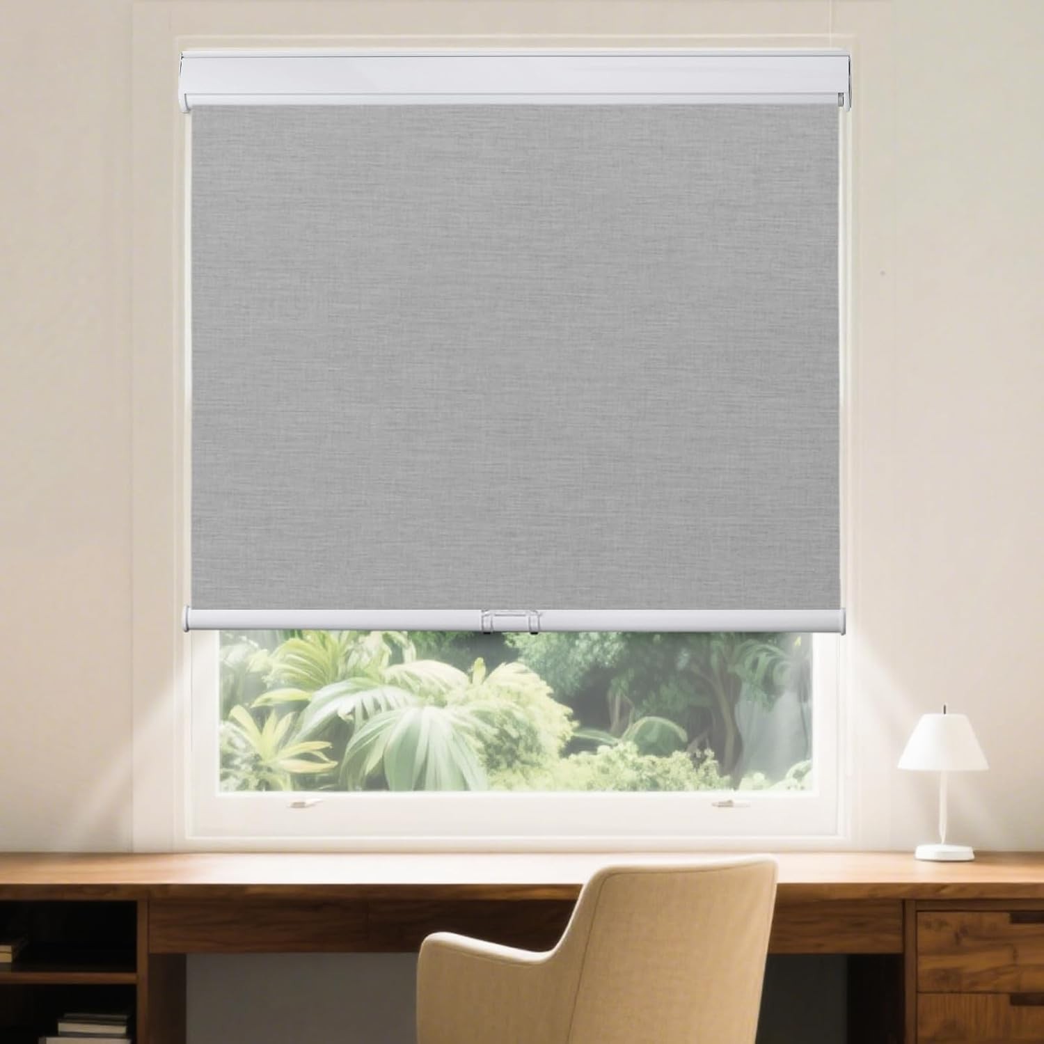 Roller Window Shades Free-Stop Cordless Blackout Blinds, Thermal Insulated Pull