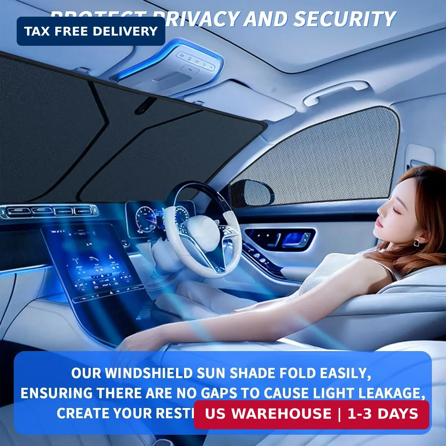 ES Windshield Sun Shade for ES ES250 ES300h ES350 2018-2024 2025 Blocks UV Rays