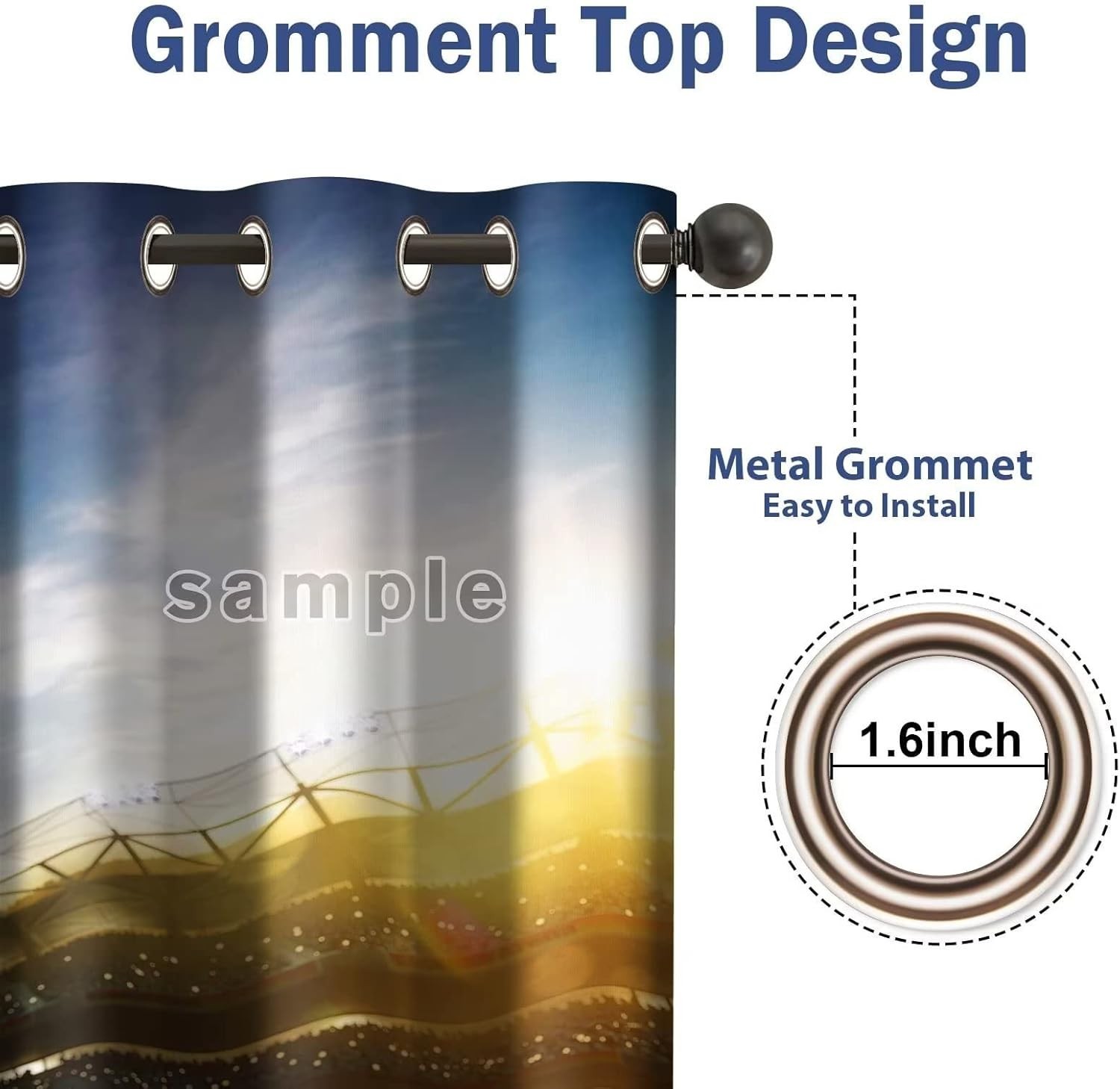 Blackout Curtains Microfiber Polyester 42×84 Inches 2 Panel Jungle Trees
