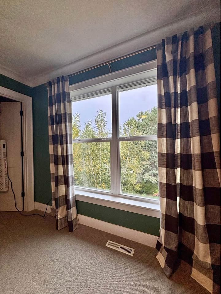 2 Pottery Barn Bryce Buffalo Check Charcoal Grey 50W x 96L Lined Drapes