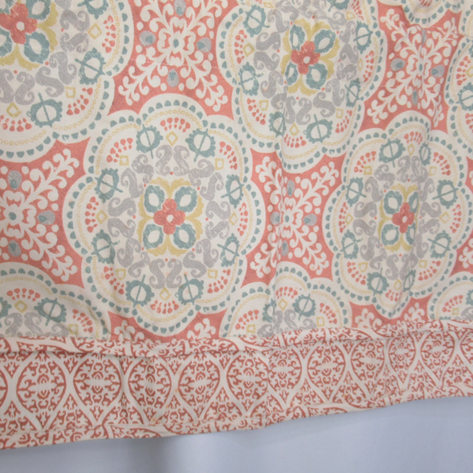 Waverly Home Classics 2 Valances Astrid Coral Red 52 X 20 Rod Pocket Layered