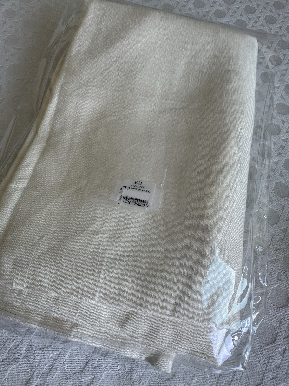 Restoration Hardware RH Belgian Opaque Linen Drapery 96″ Color White NEW
