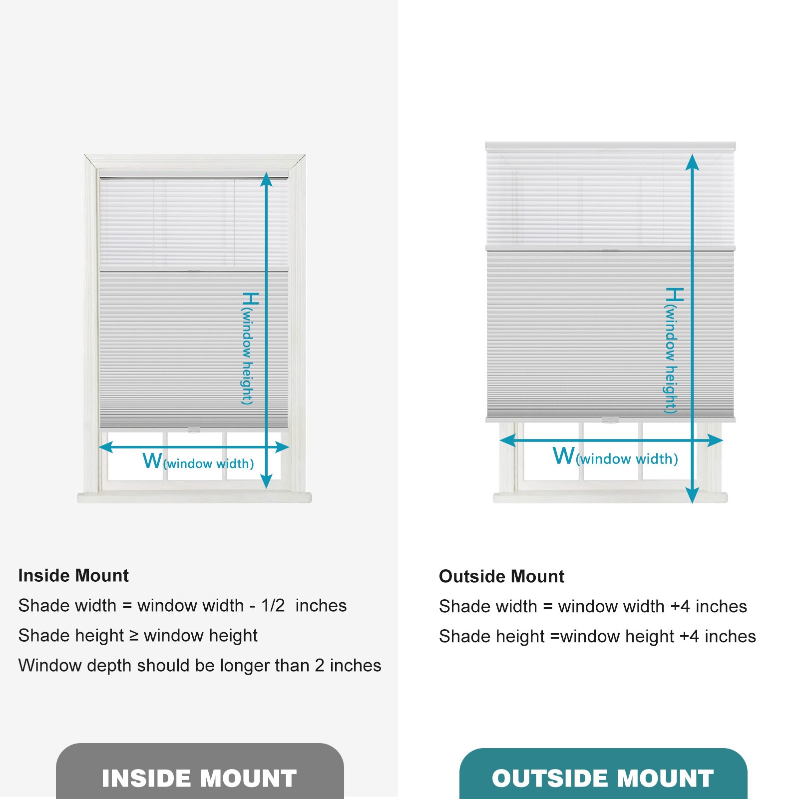 Changshade CUSTOM Blackout/Light Filtering Honeycomb Day Night Cellular Shades