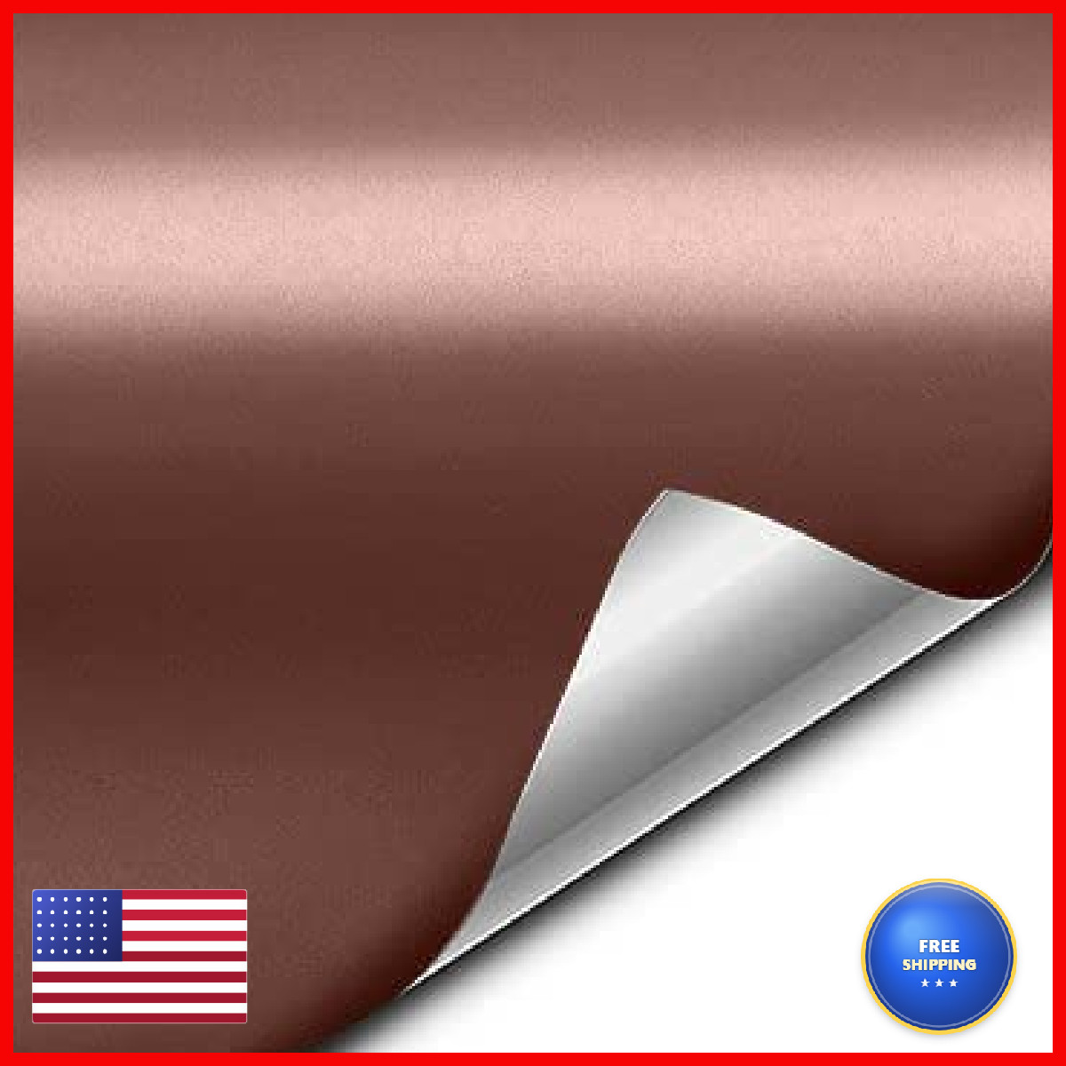 Vvivid Satin Rose Gold Conform Chrome Vinyl Wrap Roll 25Ft X 5Ft