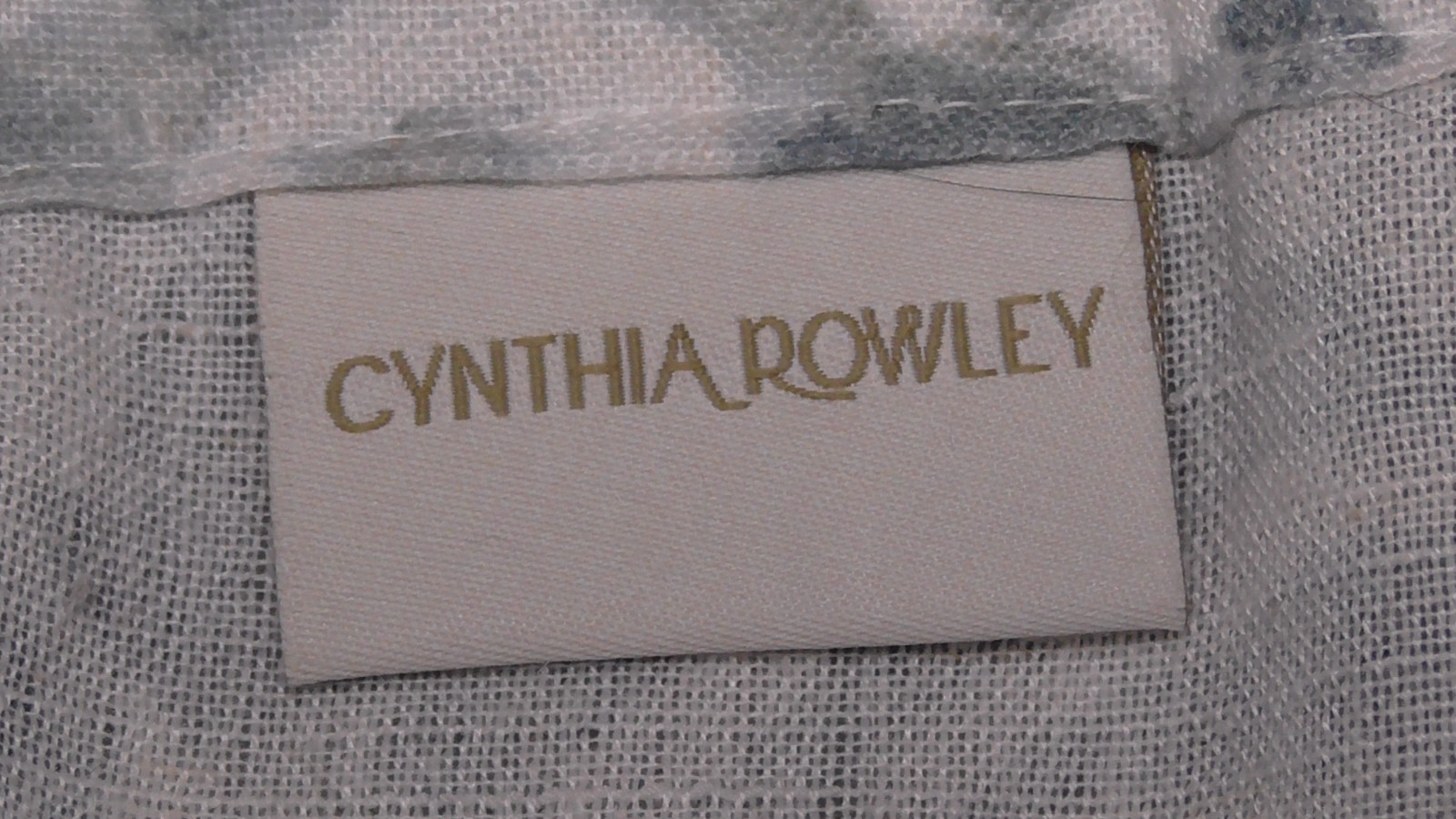 2 Curtain Panel Back Tab Rod Pocket 52″ x 84″ Cynthia Rowley linen blend blues