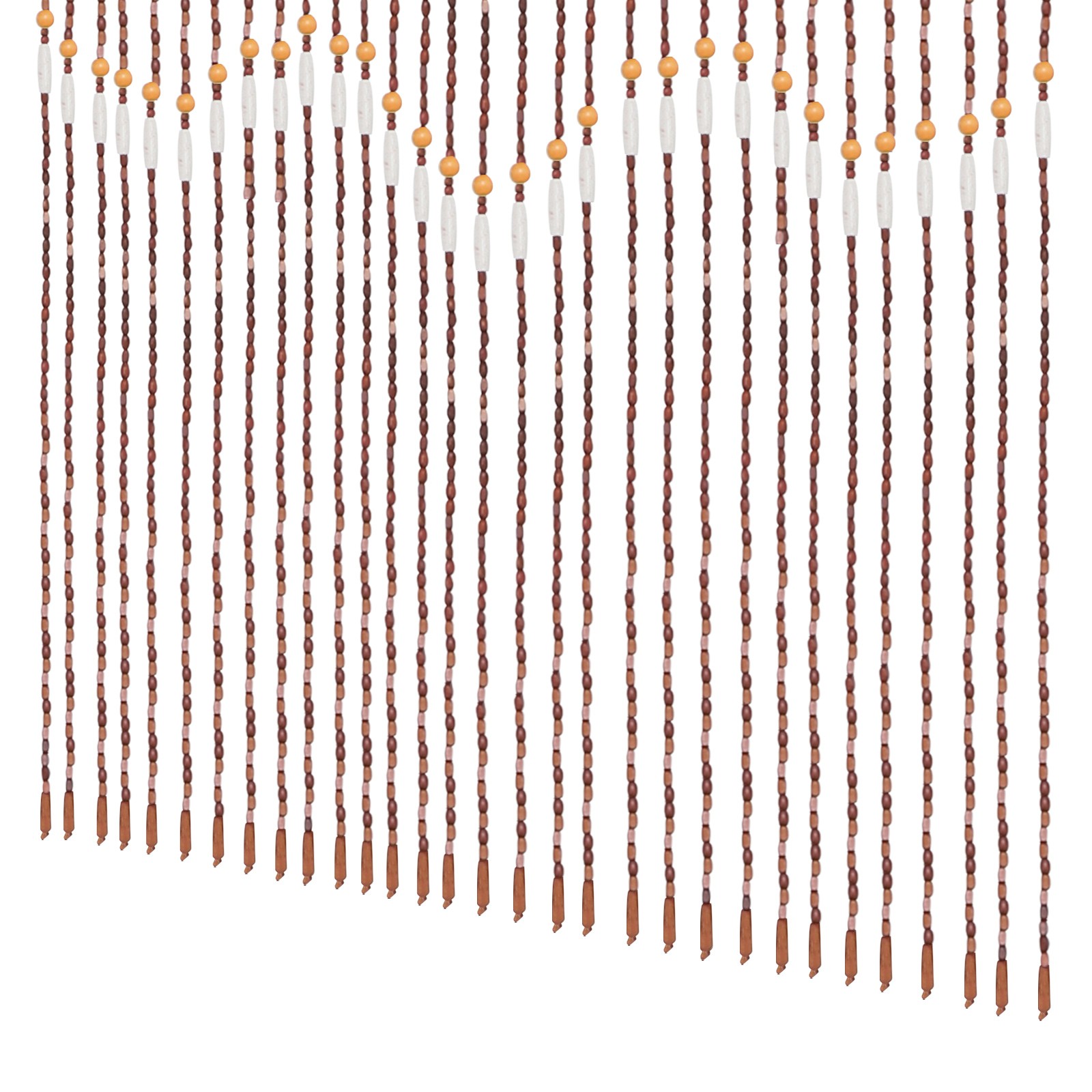 Door Curtain Boho Rustic Door Curtain for Doorway Bamboo Wood Rectangular