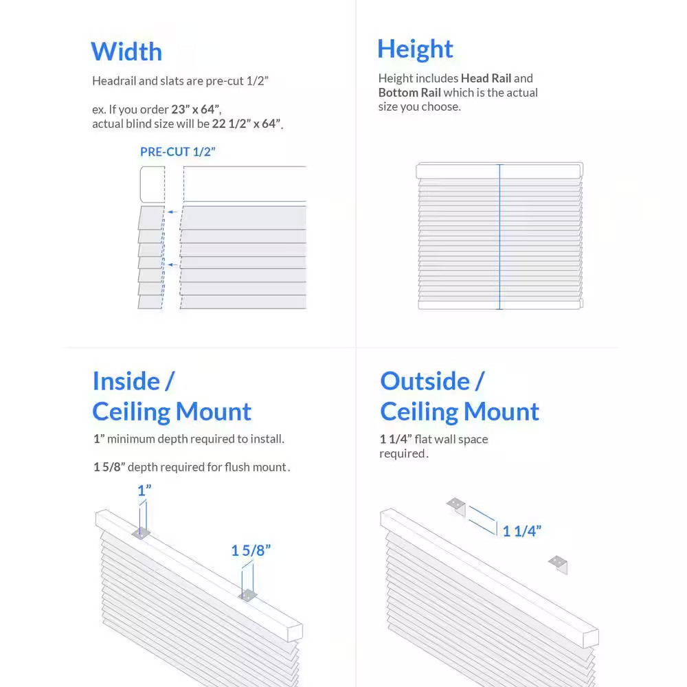 Cordless Light Filtering Vinyl Mini Window Blinds 1 In. Slats, Gray, 29 In. W X