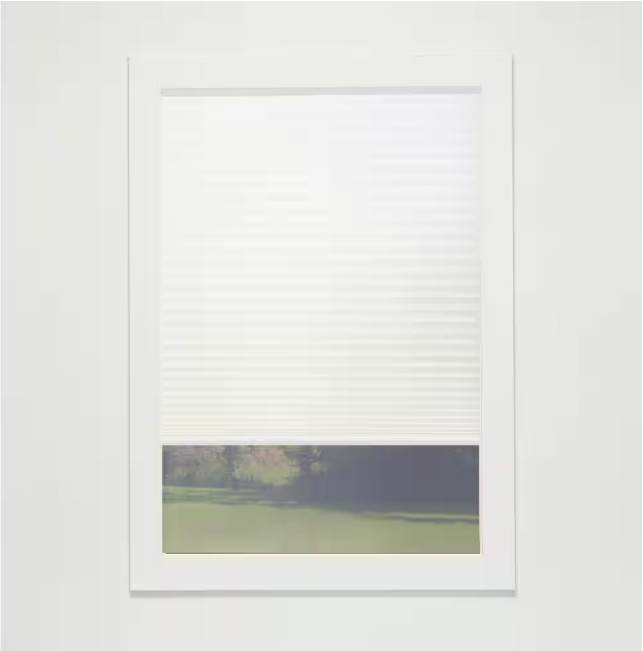 White Cordless Eco Polyester Honeycomb Cellular Shade 32in. W x 84in. L