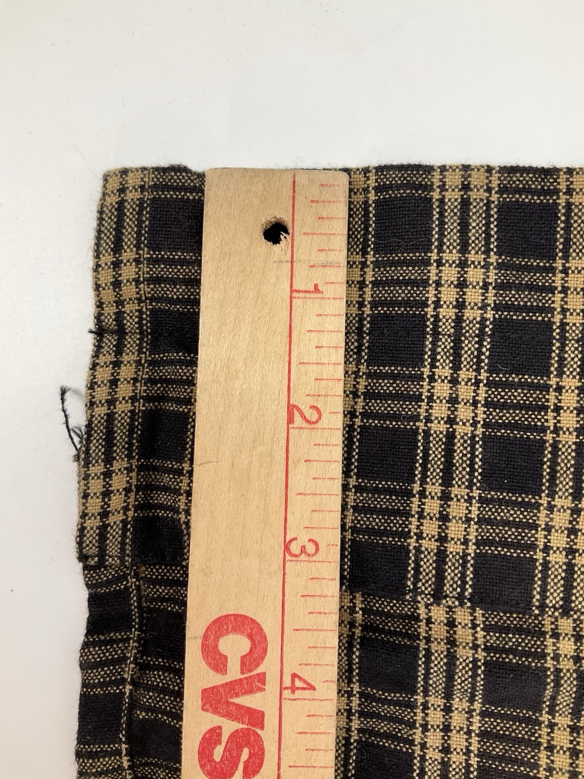 Park Designs Valance Sturbridge Plaid 71×13.5″ Cotton Made In India Tan/black