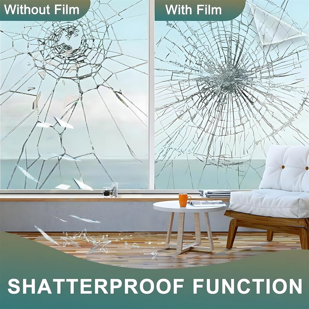 4/8Mil Uncut Window Film Self-Adhesive Car Home Office UV Glass Security Roll