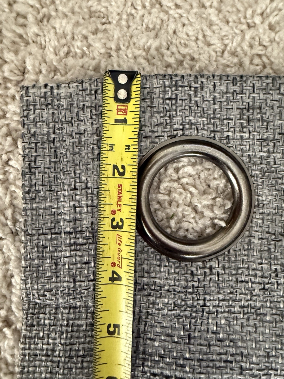 Threshold Heather Gray Textured grommet curtain