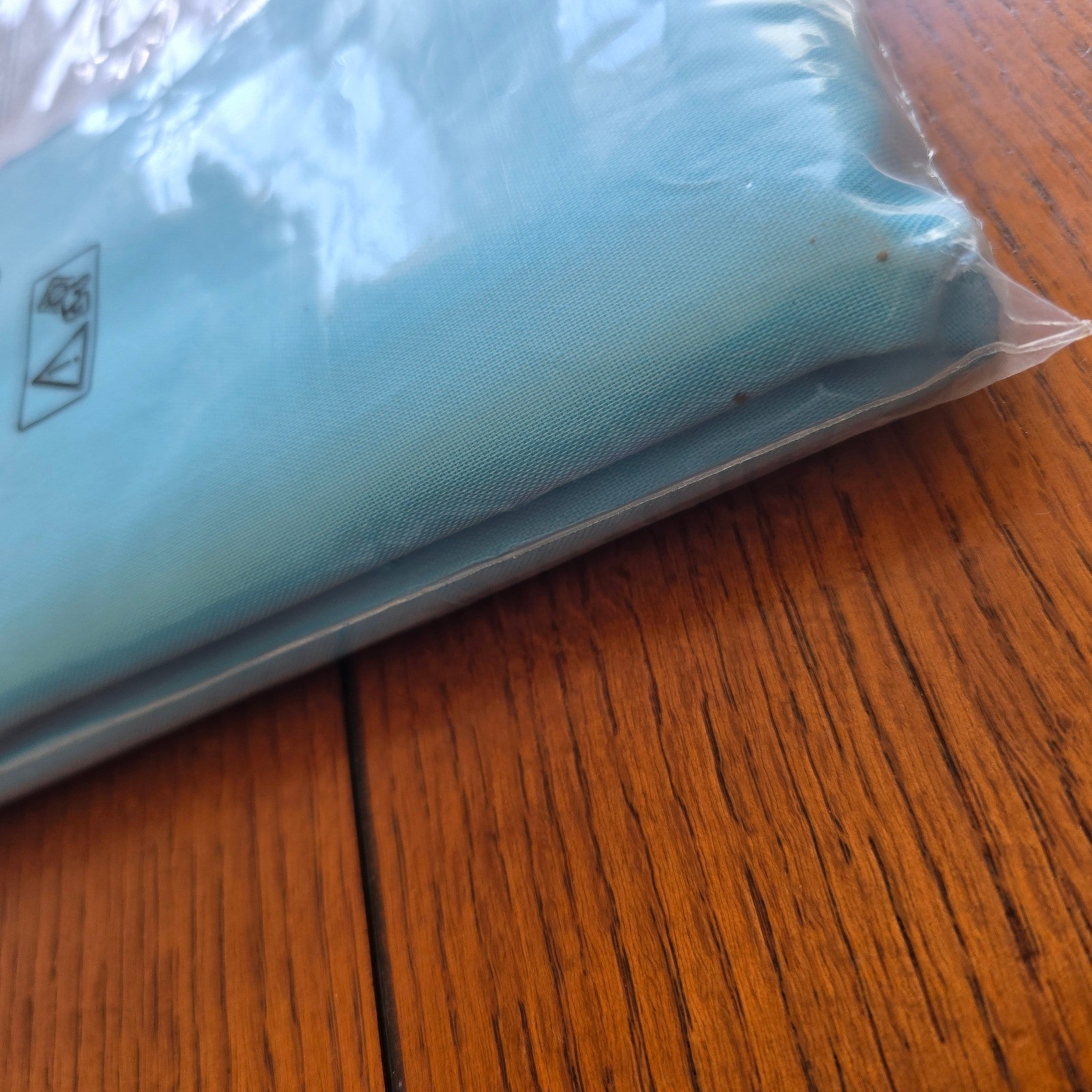 IKEA Vivan Curtains LONG Pair 57×118 Turquoise Blue Textured Panels 203.893.30