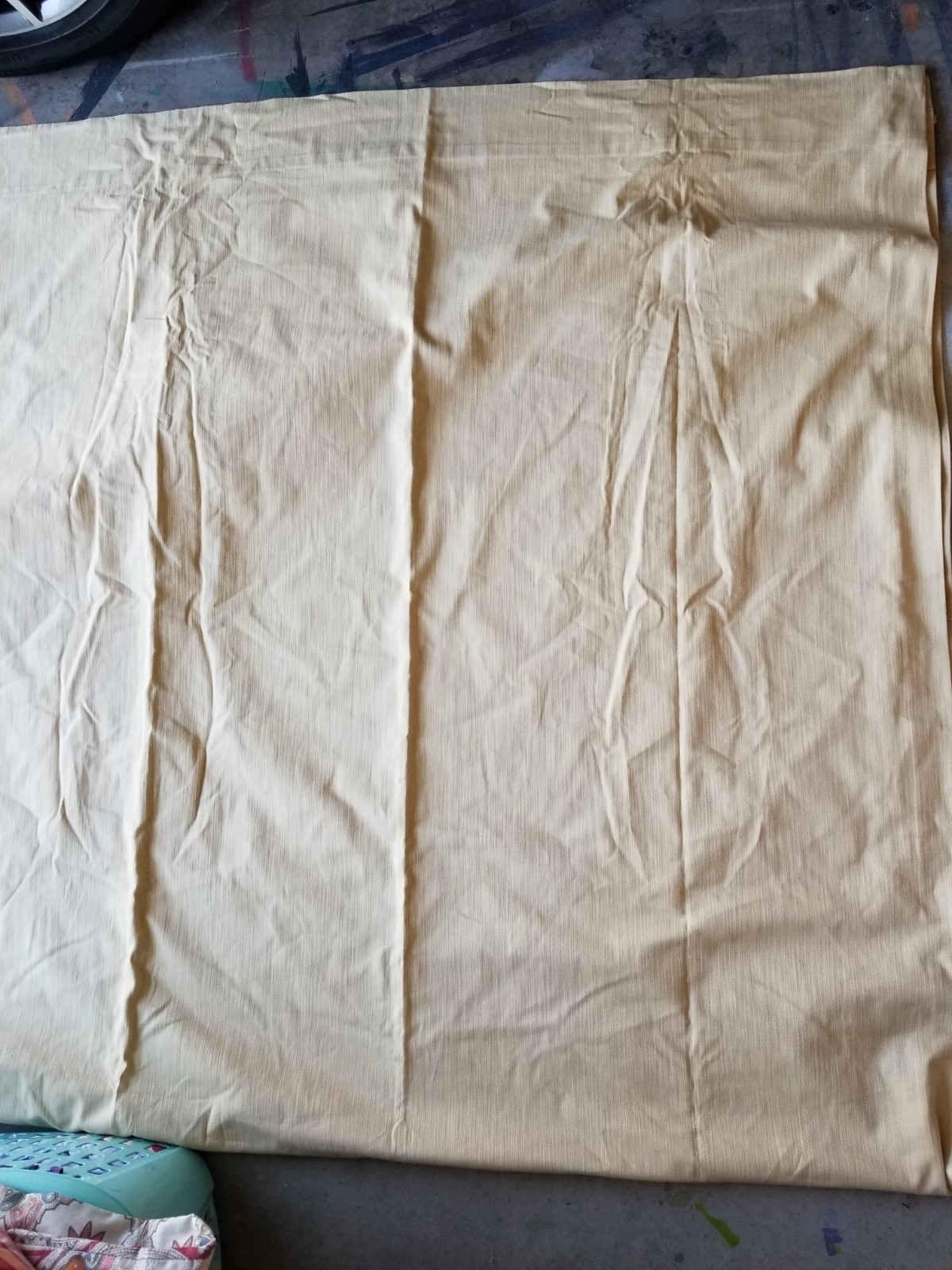 Restoration Hardware “Textured Cotton – Yellow” Lined Panel 50 X 108 – 1 Panel