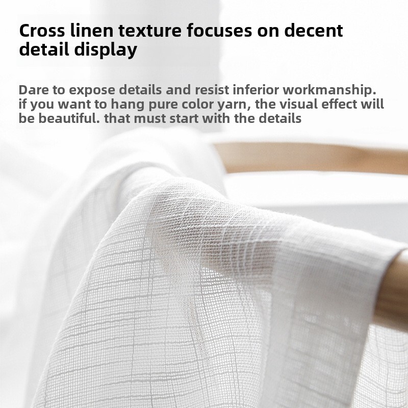 Coarse texture linen curtains