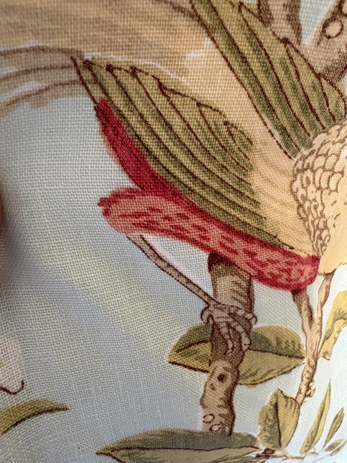 2 Chinoiserie Linen 100 In Long, 200 In Wide French Pleated, Custom, Lined, Read