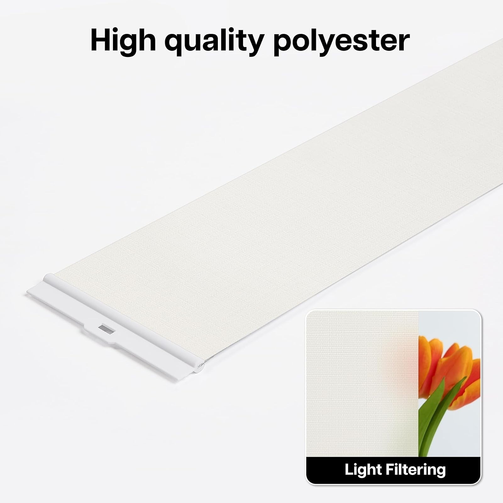 LazBlinds Vertical Blinds Replacement Slats, Light Filtering 25pcs | Fabric Slat