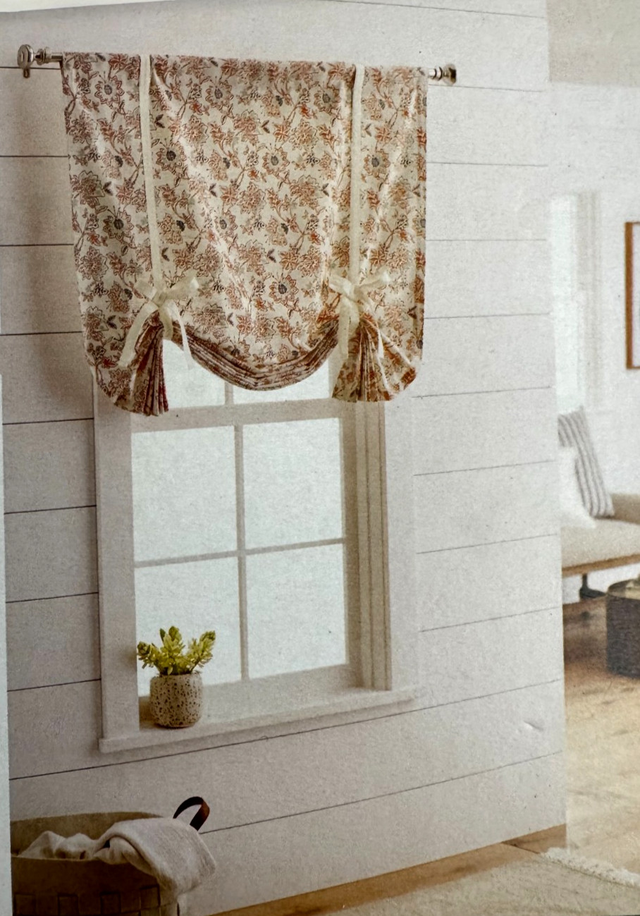 THRESHOLD LIGHT-FILTERING BALLOON SHADE MULTICOLOR FLORAL 63″ X 42″ NEW