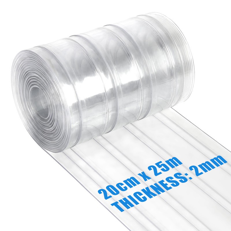 Vinyl Strip Curtain Roll PVC Replacement Strip Clear Strips 7.87”x49.2ft/82ft