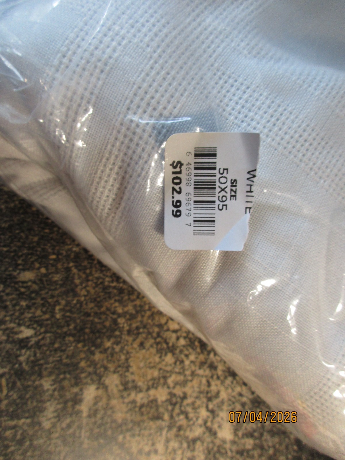 Martha Stewart White Rod Pocket Blackout Set of 2. 50″W X 95″L Each Panel
