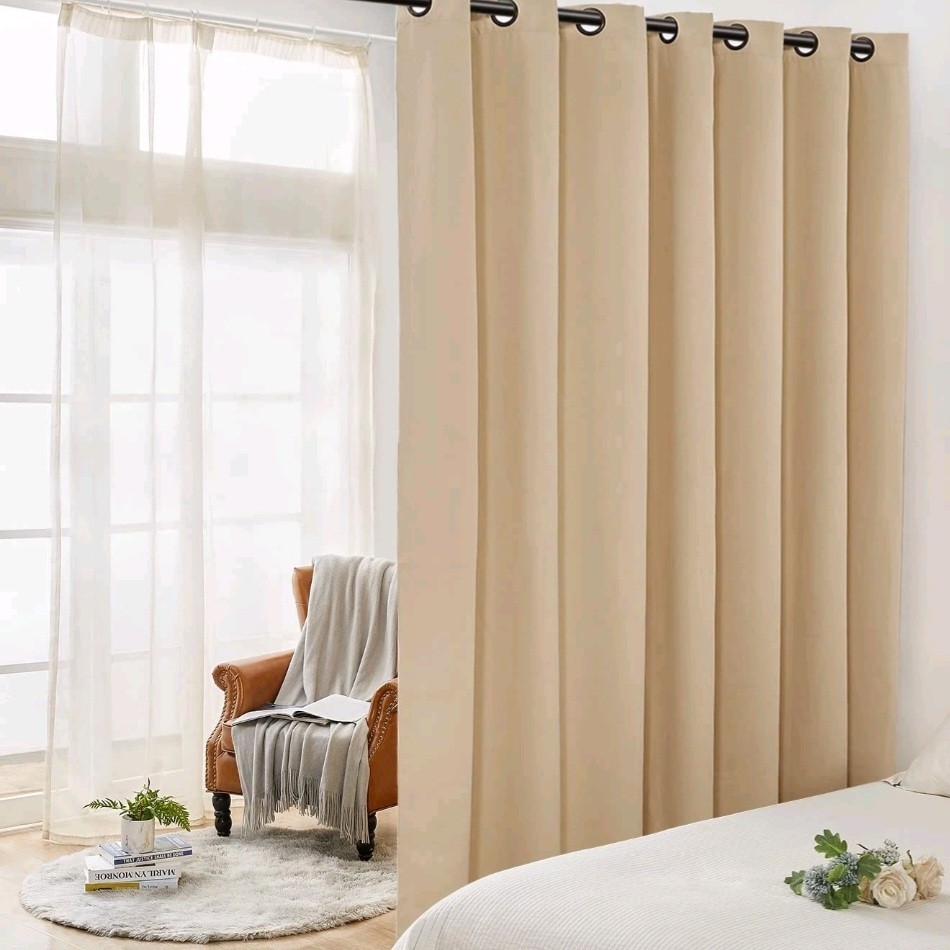 Rose Home Fashions Privacy Curtains (Beige)