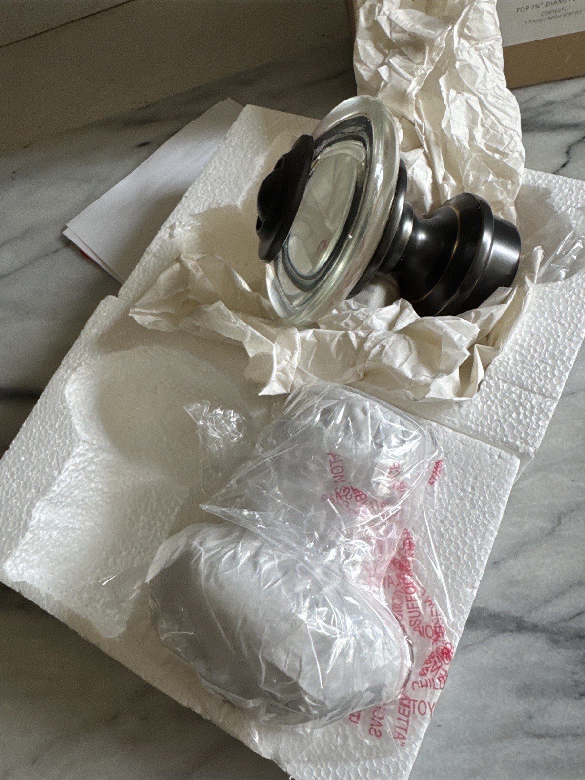 Restoration Hardware Estate Collection Crystal Knob Finials Large For 1 3/4″ Rod