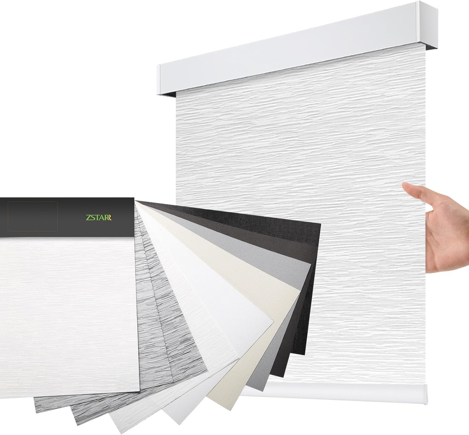 Motorized Blackout Window Blinds Customize Width21-97 in Remote Control Wirel…