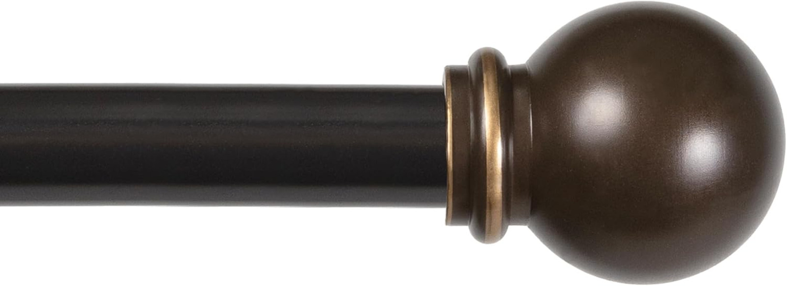 Chelsea Ball End Window Curtain Rod, Adjustable 28-48 Inch Extendable Rod Set, O