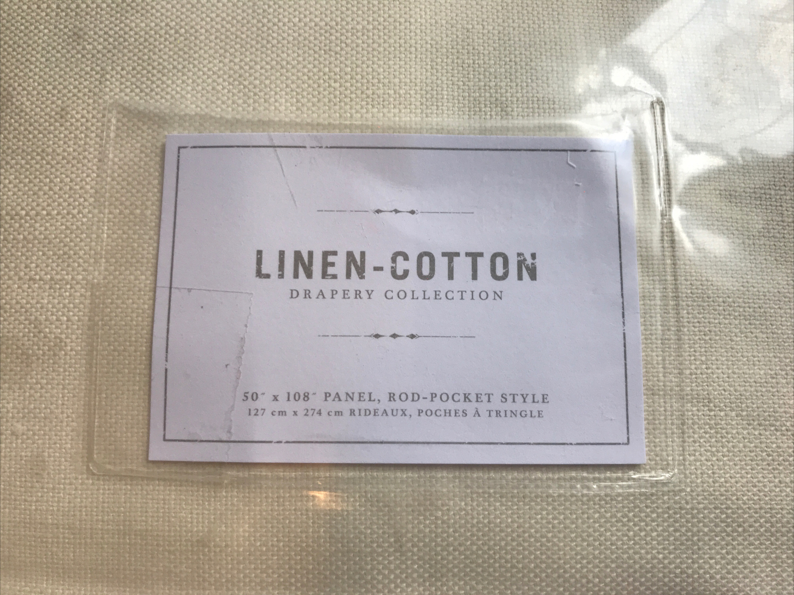 RESTORATION HARDWARE RH TEEN/Baby LINEN COTTON DRAPERY PANEL Warm White 50×108
