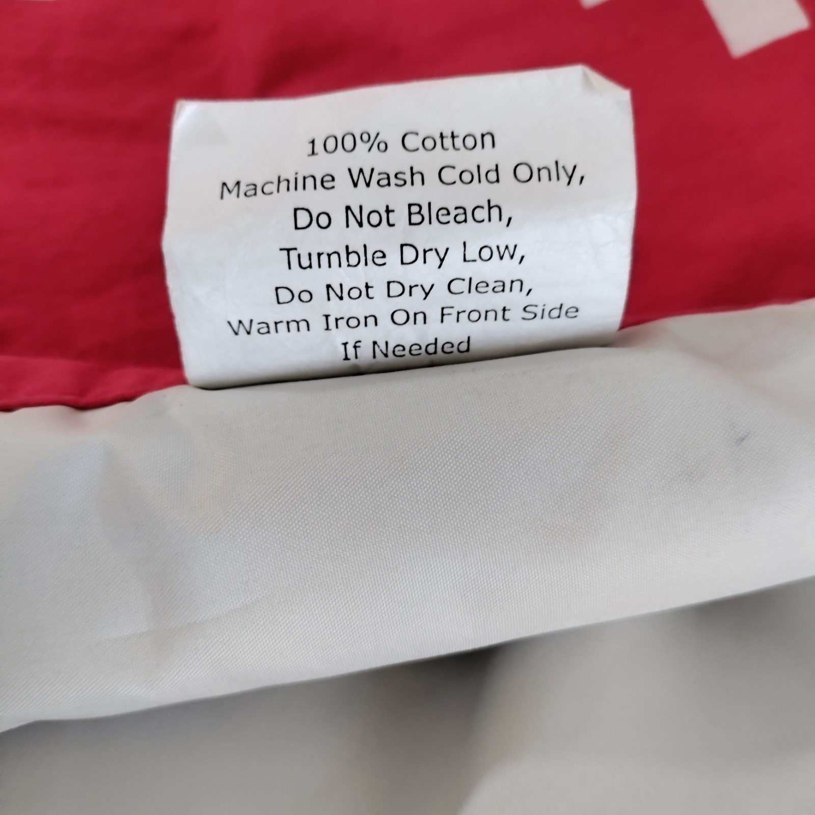 Red & White Cross Curtains 45×96″ Lined Heavyweight Blackout Drapes Dual Header