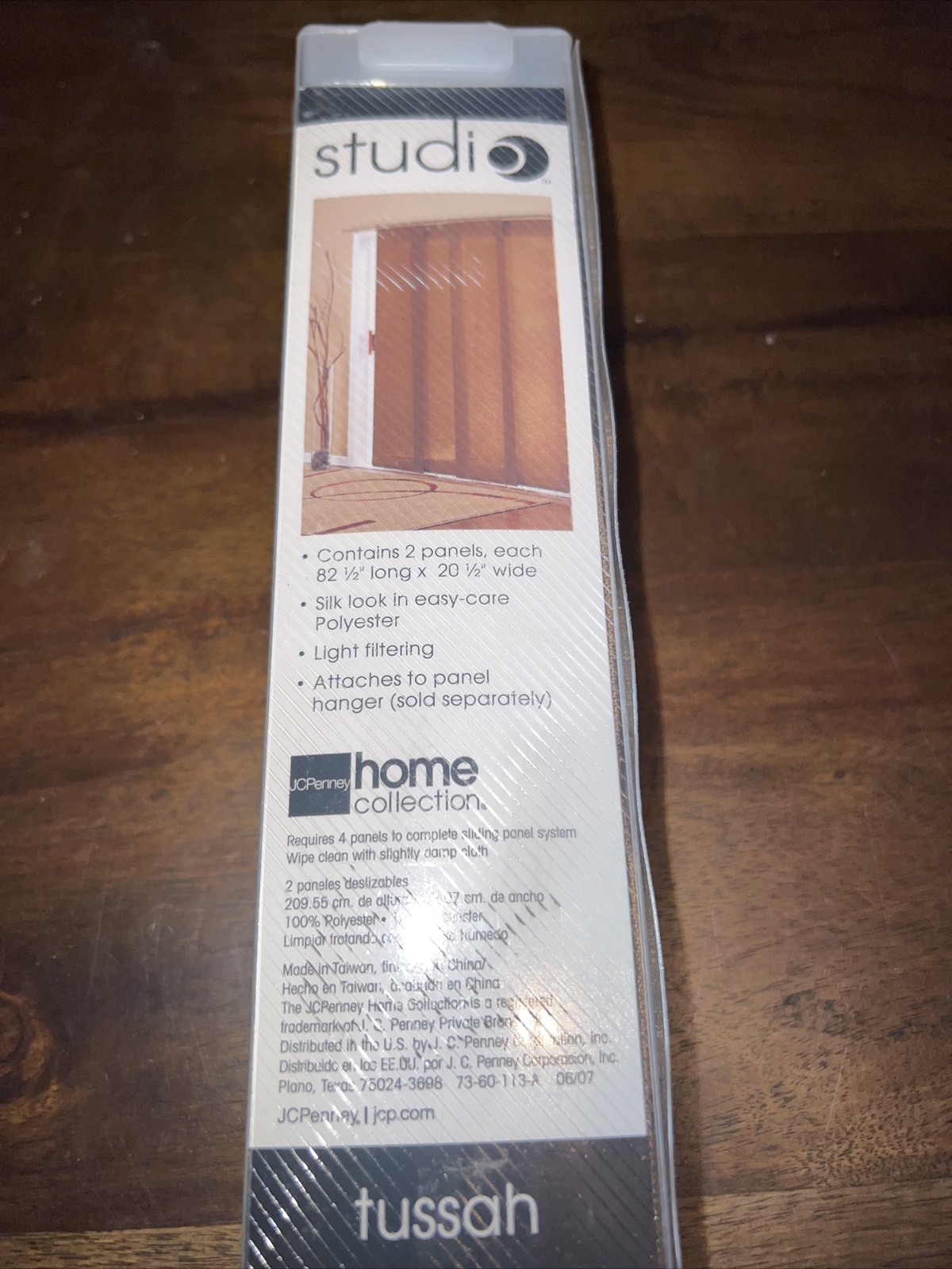 JC PENNEY STUDIO 2 SLIDING WINDOW PANELS 82.5″ X 20.5″ Tussah