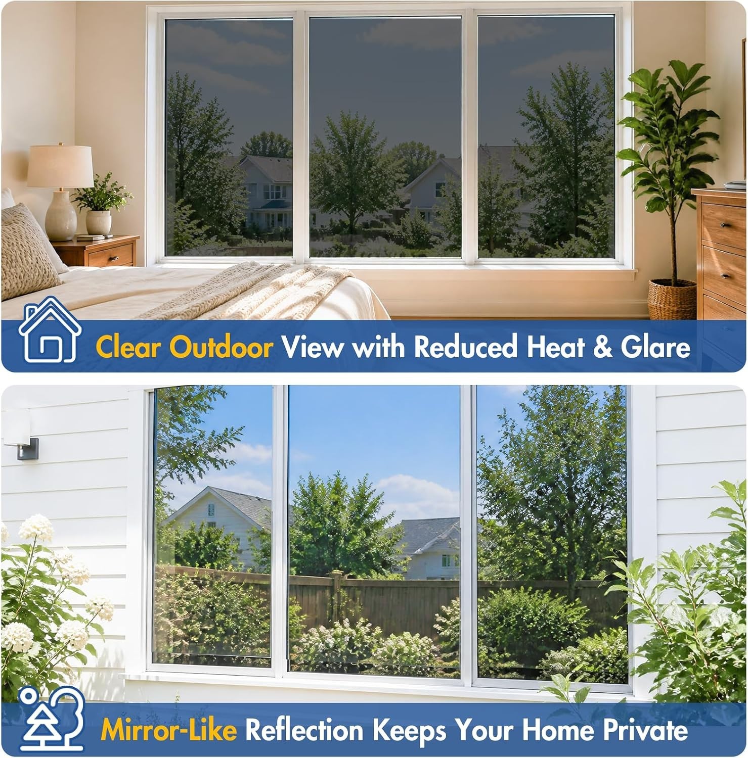 Adhesive One Way Privacy Film – Easy Install 3-Tool Kit, 17.5 x 78.7 Inch, Black