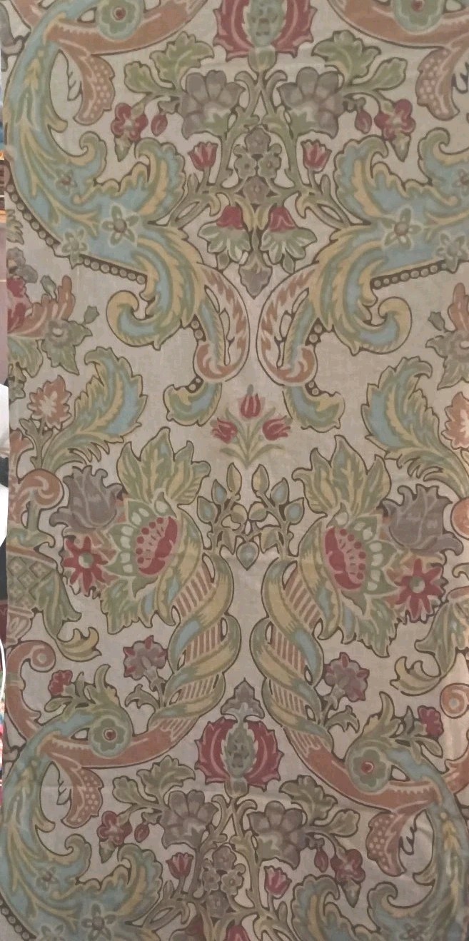 Pottery Barn (2) Simone Palampore Drapes Curtain Panels Lined Linen Blend 50×84
